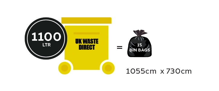 UK Waste Direct 1100 Litre Trade bin